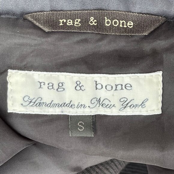 Rag & Bone Men's Black Nylon Bomber Full Zip & Zipper Pockets Jacket Size S - Picture 6 of 6